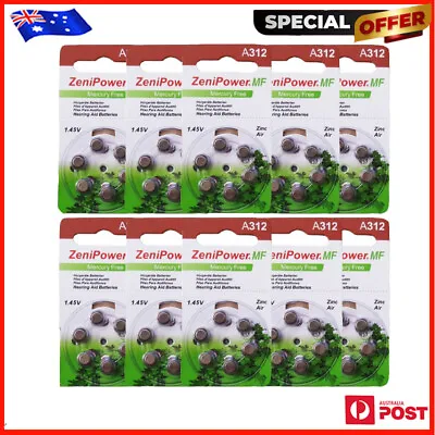 Hearing Aid Battery Size  312 Zenipower For CANAL ALL BRAND 60 Pcs Fast Shipping • $7