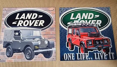 Land Rover 12  X 12  Metal Sign. Grey Or Red. Man Cave. Garage . Shed. Garden. • £14