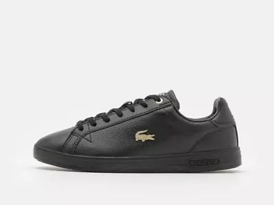 Lacoste Mens Trainers  Graduate Pro Smart Casual Leather Black Sneakers -Size 10 • £69