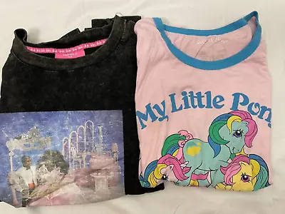 Lot Of 2 Pop Culture Women's Graphic T Shirts Barbie & My Little Pony Size 1X • $12.50