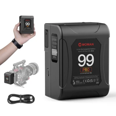 $169 • Buy Moman Power 99Pro V-Mount Battery 99Wh With D-TAP/USB-C/A Outputs For Camera