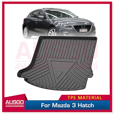 AUSGO 3D TPE Cargo Mat Rear Boot Mat For Mazda 3 Hatch BM BN 2013-2019 Trunk Mat • $64.39