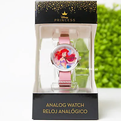 $19.99 • Buy Disney Lady Ariel Analog Watch Pink Band Girl's Gift Reloj The Little Mermaid