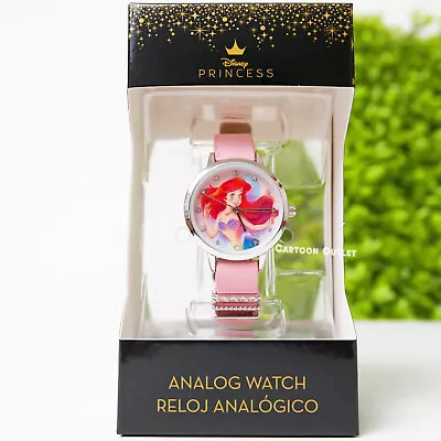 $19.99 • Buy Disney Lady Ariel Analog Watch Pink Band Girl's Gift Reloj The Little Mermaid