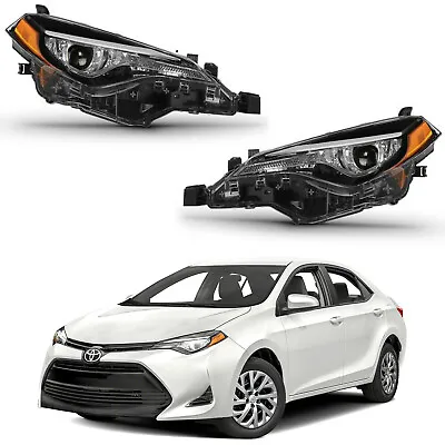 For 2017- 2019 Toyota Corolla LE CE Headlight Assembly LED Passenger Driver Pair • $183.95