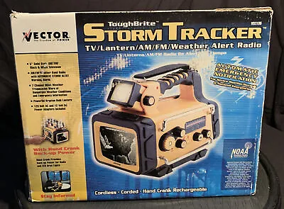 VECTOR TOUGHBRITE Storm Tracker NOAA Weather Alert AM-FM Radio Lantern TV VEC135 • $23.71