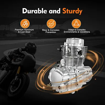 250CC Vertical Engine 4-stroke &5-Speed Transmission Motor Kit For Dirt Bike ATV • $360.05
