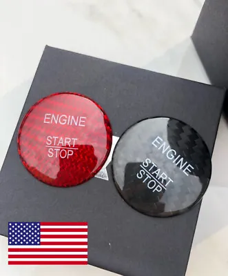 Carbon Fiber Engine Start Stop Push Button Cap Cover For Mercedes Benz Red Black • $11.99