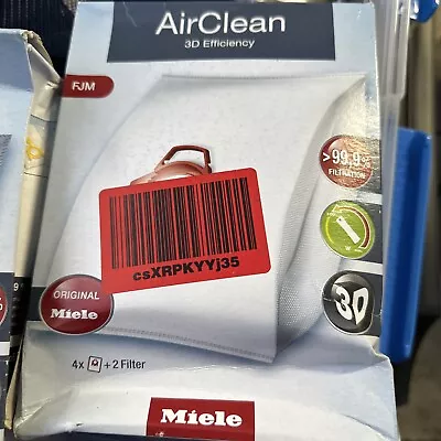 Miele FJM Vacuum Bags - 3D AirClean - 4 HEPA Bags & 2 Filters Per Box   • £20.90