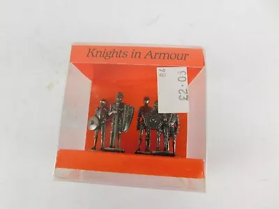 Vintage UK Westair 5 Miniature 1.5  Medieval Knights In Armour Armor Figures MIB • $19.99