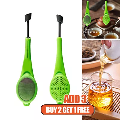 Reusable Loose Tea Leaf Infuser Strainer Filter Diffuser Squeeze Silicone Bag UK • £3.24