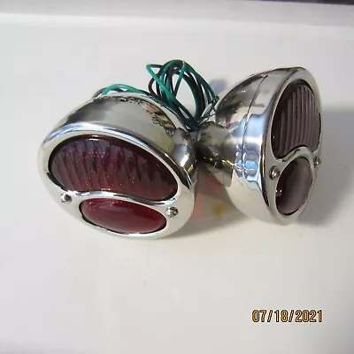 1928-31 Ford Model A Stainless Taillights With Glass Lenses New Pair. • $49.95