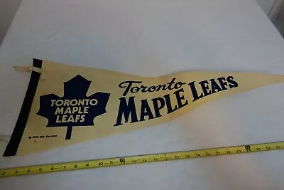 Vintage 1970 Toronto Maple Leafs NHL 29” Hockey Pennant Banner Flag  • $39.99