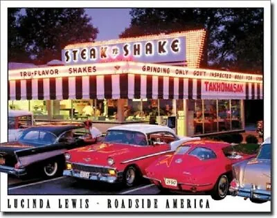 382968 Steak And Shake Lucinda Lewis Roadside America WALL PRINT POSTER US • $45.95