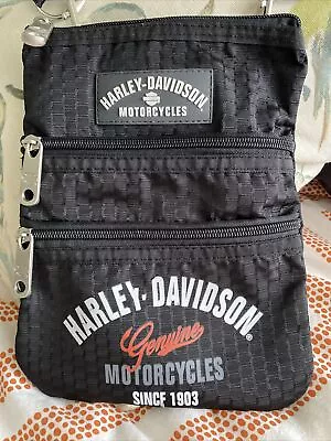 Harley-Davidson® Women's Black Cross-body Sling Hip Bag With Nickel Hardware • $9.99