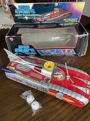  ASTRONEF ELECTRIQUE Ship Space   Tin Car ~ Battery Operated ~ With  Box • $35