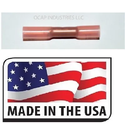 (100) Red 3m Heat Shrink Butt Wire Crimp Connector Electrical Terminal 22-18 Usa • $16.50