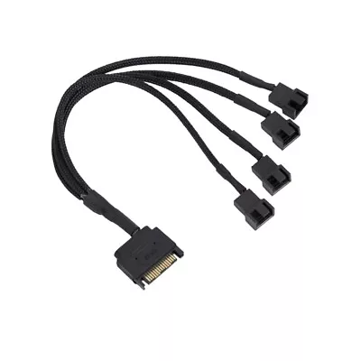 Cooling Fan Adapter Cable 15 Pin SATA To 4 X 3 Pin / 4 Pin 12V PC Case  • $6.47