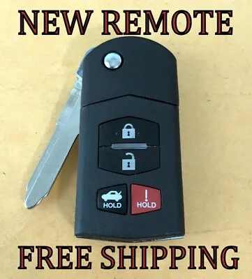 New Flip Style Keyless Remote Fob For Mazda 3 5 6 Cx-7 Cx-9 Bgbx1t478ske12501 • $18.95