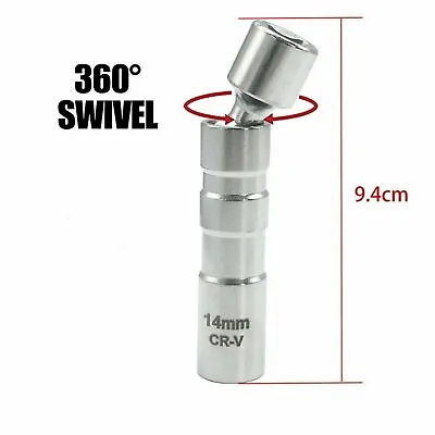 14MM & 16MM Thin Wall Magnetic Swivel Spark Plug Socket Removal- 3/8-Inch Drive  • $10.22