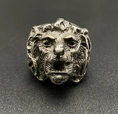 Vintage Lion Sterling Silver Ring Size 9.75 • $185