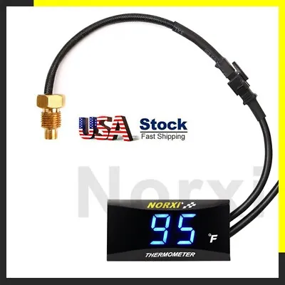 KOSO Thermometer Water Temperature Gauge Digital Display Sensor Fahrenheit Blue • $19.52