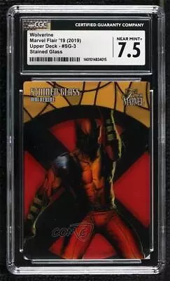 2019 Flair Marvel Stained Glass Wolverine #SG-3 CGC 7.5 2f4 • $53.14