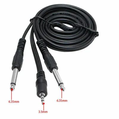 £5.49 • Buy 3.5mm Stereo Jack To 2 X 6.35mm ¼ Inch MONO Plug Mixer Audio Cable Splitter 1.5m