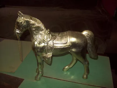 Vintage Cast Metal Silver Tone Horse Figurine Statue 10  • $47.99