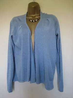 Ilse Jacobsen Blue Sparkly Cardigan Size Small • £9.99