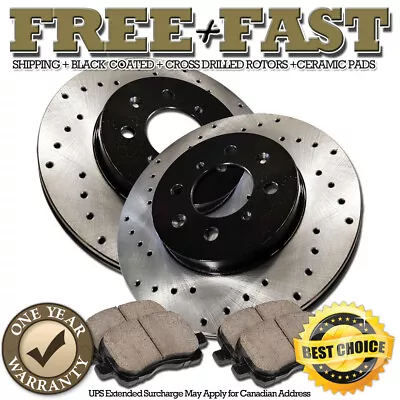 H0556 FRONT Premium BLACK Brake Rotors Pads FOR 2005 2006 2007 Kia Spectra • $107.62