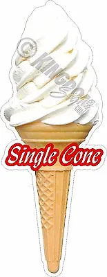Soft Ice Cream Single Cone Sticker Decal Cut • £2.99