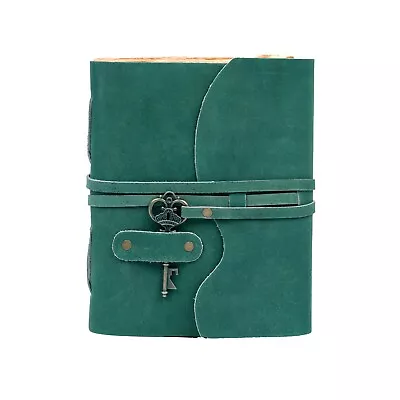 Vintage Leather Journal Key Handmade Notebook Sketchbook Deckle Edge Paper  • $19.99