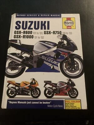 $25 • Buy Haynes M3986 Repair Manual For Suzuki GSX-R600 / GSX-R750 / GSX-R1000