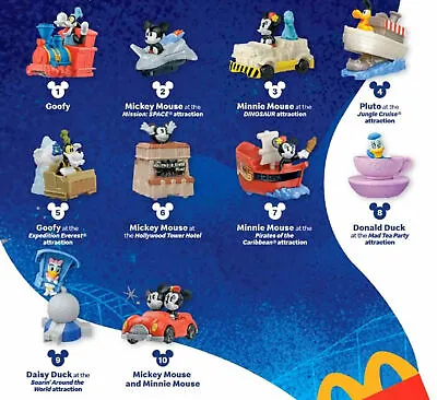 2020 2022 McDONALD'S Disney's 50th Mickey Minnie Runaway Railway HAPPY MEAL TOYS • $44.99