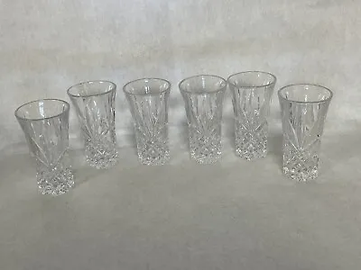 Crystal Set Of Six Vodka Shooters Shot Glass Shannon Crystal Godinger • $16
