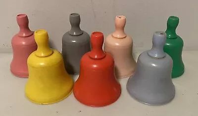 Lot Of 7 Vintage Knickerbocker Plastic Musical Hand Bells • $19.99