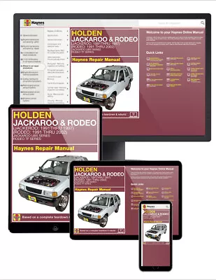 Holden Jackaroo UBS 1991-1997/Rodeo TF (1991-2002) Digital Workshop Manual • $54.95