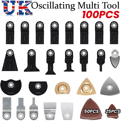 100PCS Oscillating Saw Blades Multi Tool Accessories Metal Wood For Makita Bosch • £18.99