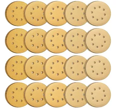 5 Inch Sanding Discs 60-220 Grit Hook Loop 8-Hole Orbital Sander Paper Sandpaper • $24.49