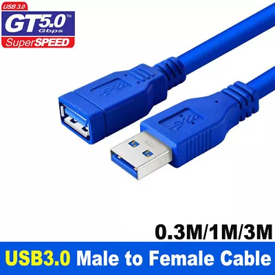 $4.95 • Buy SuperSpeed USB 3.0 Male To Female Data Cable Extension Cord For Laptop PC Camera