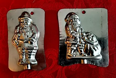 Antique Vintage Christmas Metal Springerle Cookie Chocolate Candy Sucker Molds 2 • $24.99