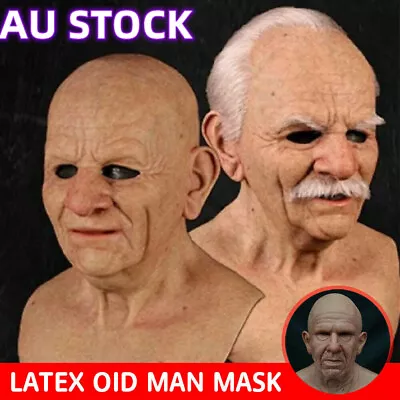 Latex Old Man Mask Male Disguise Realistic Masks Cosplay Costume Party Masks    • $28.94