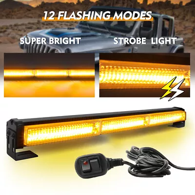 18'' Amber Yellow 72LED Emergency Warning Traffic Advisor Flash Strobe Light Bar • $39.94