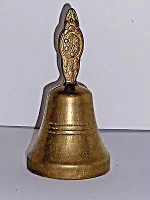 VINTAGE Brass Altar Bell With Ornate Handle - 4.5” • $11.50