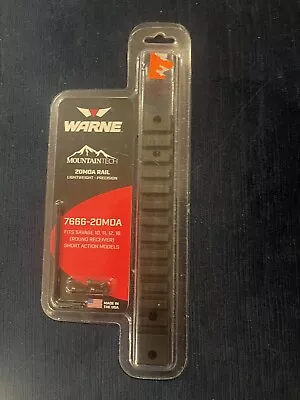 Warne Scope Base Savage SA Round Rec Mountain Tech Tactical Rail 7666-20MOA • $42.99