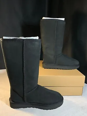 UGG Classic Tall II 1016224 Womens Black Mid Calf Snow Boots Size US 6 • $93.49