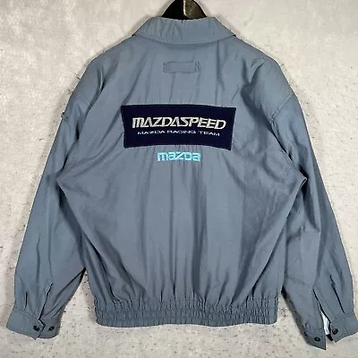 Vintage 90s Mazda Speed Racing Team LeMans IMSA Jacket Adult Large Blue Mens • $399.99