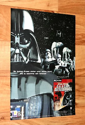 £21.53 • Buy Star Wars Galactic Battlegrounds PC OS Macintosh Promo Poster / Ad Print Art