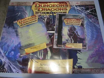 Dungeons & Dragons Lair Assault Lvl 9 Spiderkiller Challenge Kit & Poster SEALED • $57